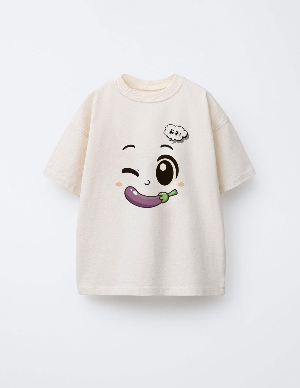 Youth Say Cheese! Qie Zi Cute Wink Face T-Shirt