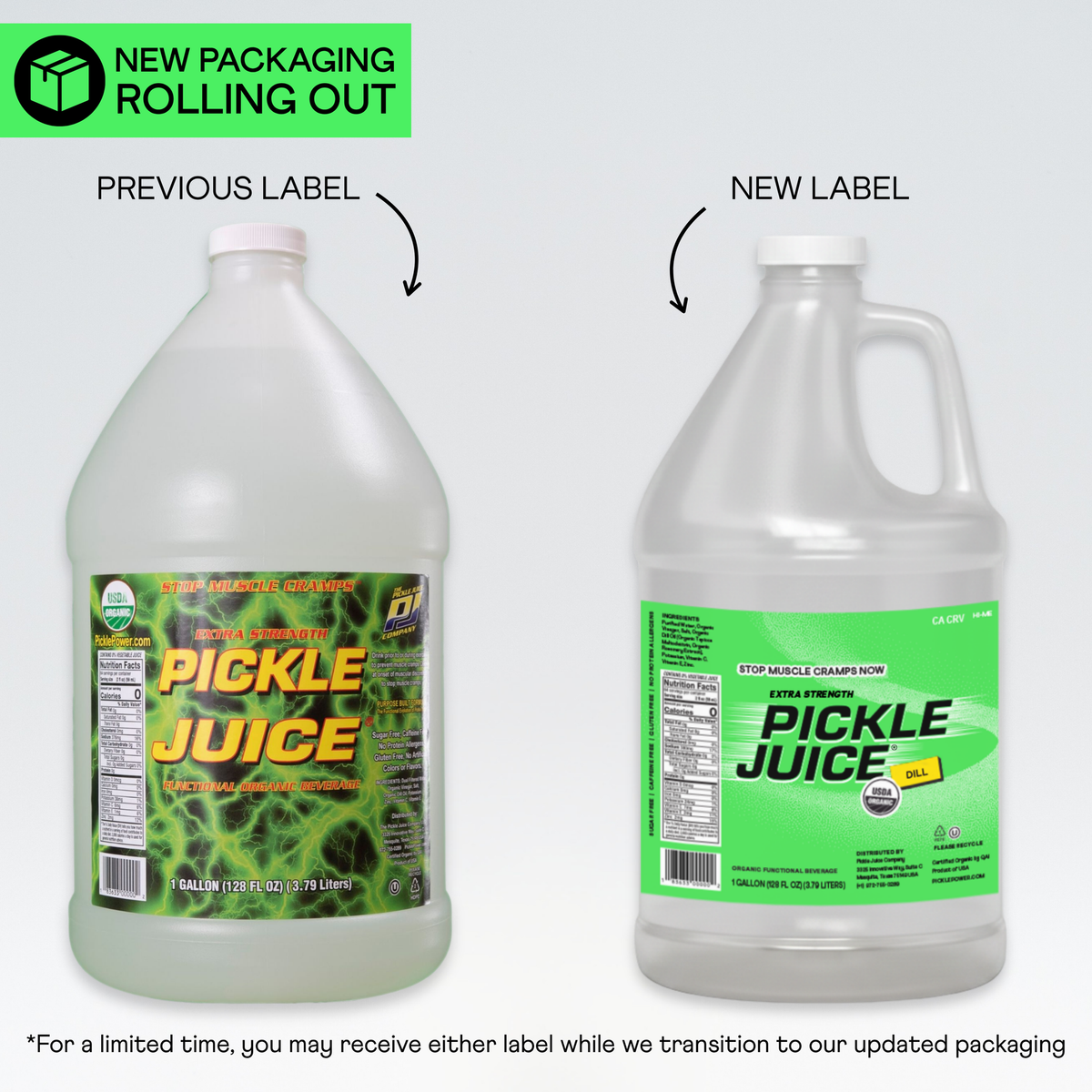 Bulk Pickle Juice Extra Strength Dill 1 Gallon 4 Pack Organic